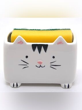 Cat lover novelty gift Sponge holder dish rag holder kawaii Kitten Kitchen Decor